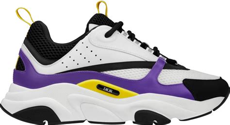 dior purple and yellow sneakers|all white dior sneakers.